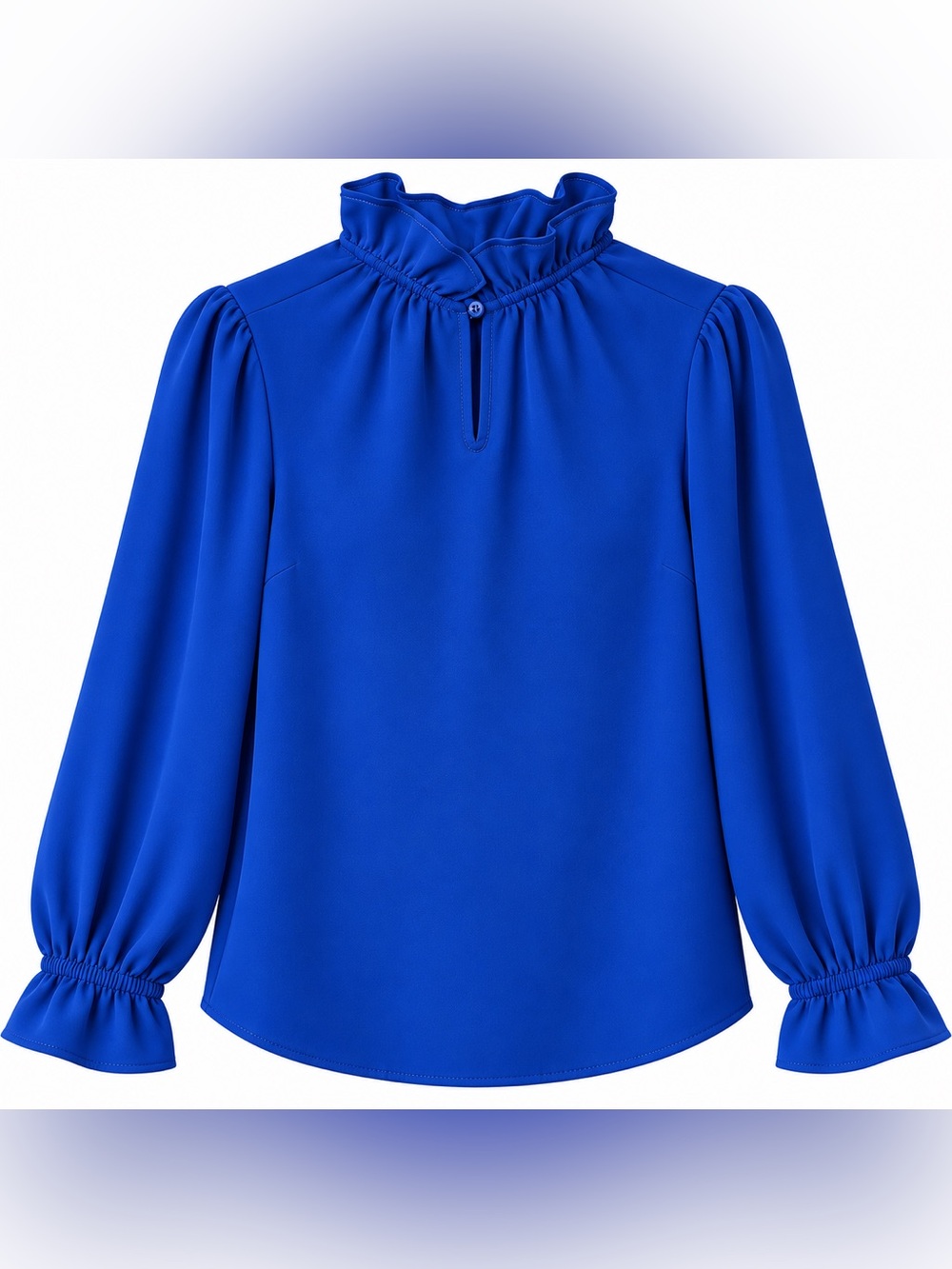 J. Crew Ruffleneck Top in 365 Crepe Blouse